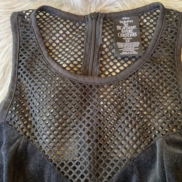 The Nightmare Before Christmas Dress Sz S Jack Skellington Disney Velvet Flowy - Picture 2 of 6